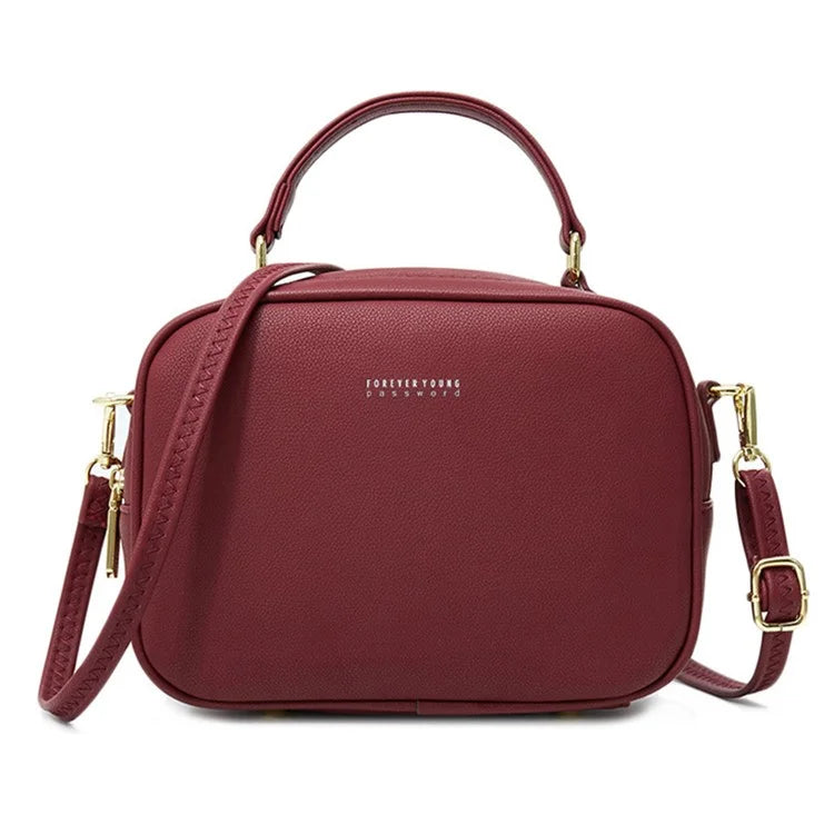 FOREVER YOUNG PL914-11 Solid Color PU Leather Women Crossbody Bag