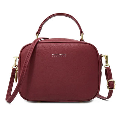 FOREVER YOUNG PL914-11 Solid Color PU Leather Women Crossbody Bag