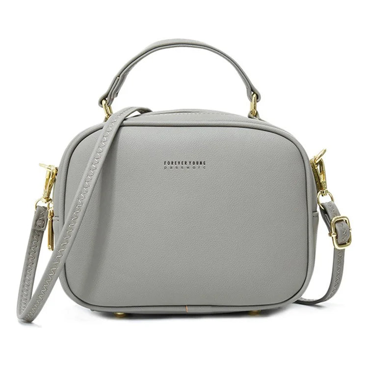 FOREVER YOUNG PL914-11 Solid Color PU Leather Women Crossbody Bag