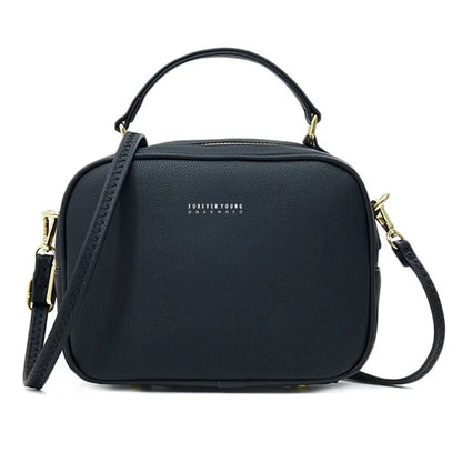 FOREVER YOUNG PL914-11 Solid Color PU Leather Women Crossbody Bag