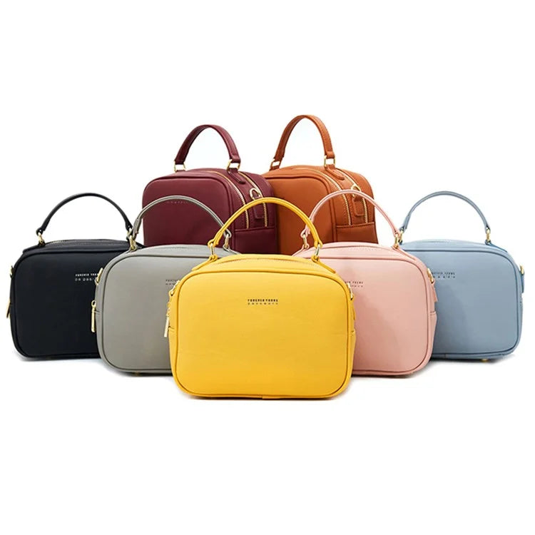 FOREVER YOUNG PL914-11 Solid Color PU Leather Women Crossbody Bag