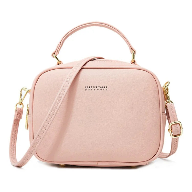 FOREVER YOUNG PL914-11 Solid Color PU Leather Women Crossbody Bag