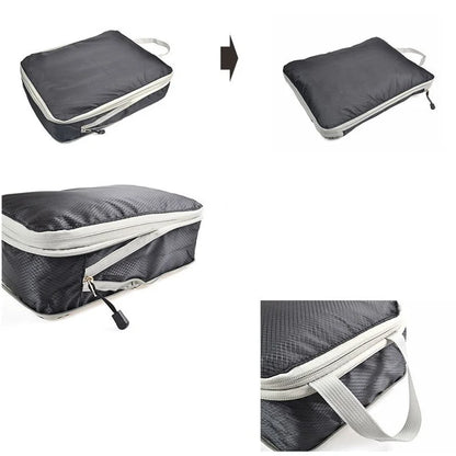 3Pcs Compression Packing Cubes Storage Bags Travel Suitcase Luggage Organizers