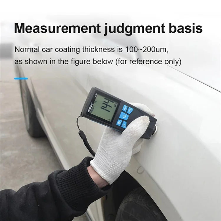 MESTEK CT02 Digital Coating Thickness Gauge 0-1500um Fe / NFe Thickness Meter, Basic Model
