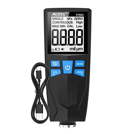 MESTEK CT02C 0-1500um Car Paint Coating Thickness Gauge Fe / NFe Thickness Meter, Upgrade Model