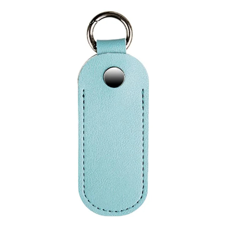 PU Leather U-disk Memory Card Storage Bag Anti-lost Protective Cover with Keyring
