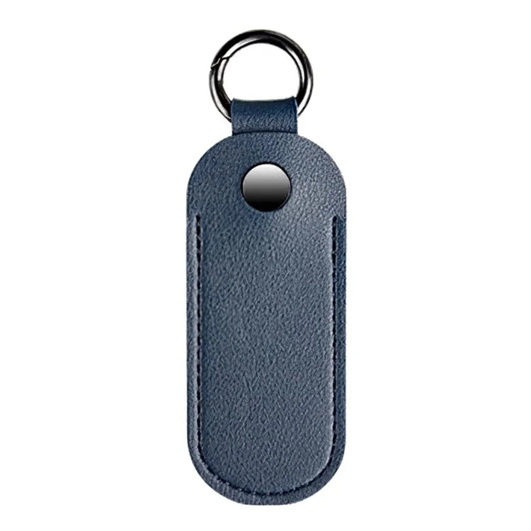 PU Leather U-disk Memory Card Storage Bag Anti-lost Protective Cover with Keyring