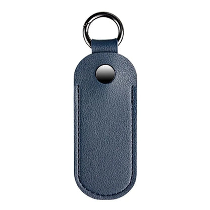 PU Leather U-disk Memory Card Storage Bag Anti-lost Protective Cover with Keyring