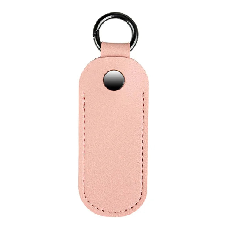 PU Leather U-disk Memory Card Storage Bag Anti-lost Protective Cover with Keyring