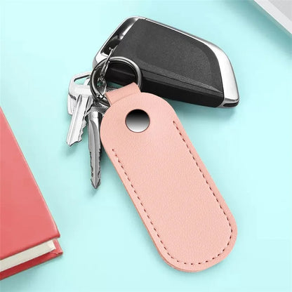 PU Leather U-disk Memory Card Storage Bag Anti-lost Protective Cover with Keyring