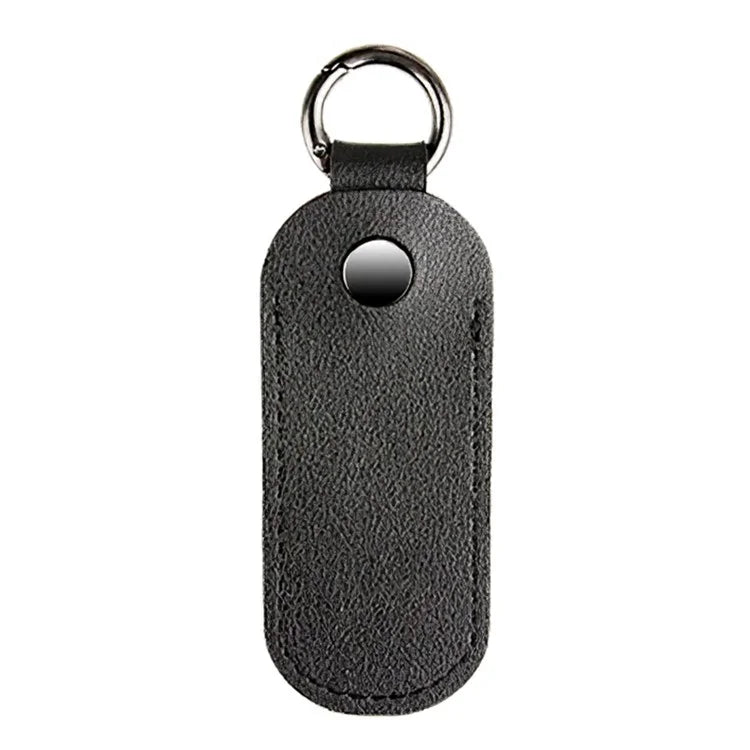 PU Leather U-disk Memory Card Storage Bag Anti-lost Protective Cover with Keyring
