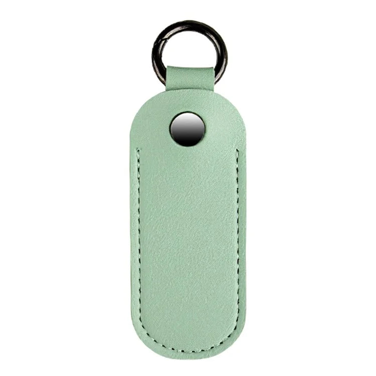 PU Leather U-disk Memory Card Storage Bag Anti-lost Protective Cover with Keyring