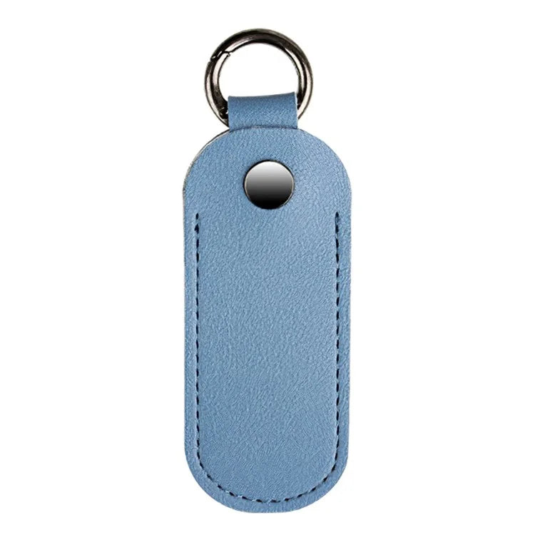 PU Leather U-disk Memory Card Storage Bag Anti-lost Protective Cover with Keyring