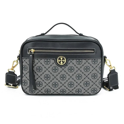 BAELLERRY N8919 Plaid Pattern Women Square Tote Shoulder Bag PU Leather Crossbody Bag