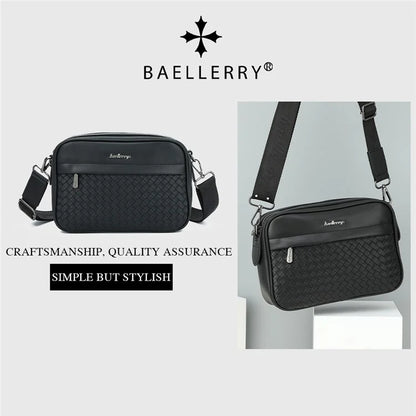BAELLERRY N8914 Men's Crossbody Bag Briefcase PU Leather Messenger Shoulder Bag