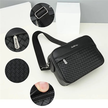 BAELLERRY N8914 Men's Crossbody Bag Briefcase PU Leather Messenger Shoulder Bag