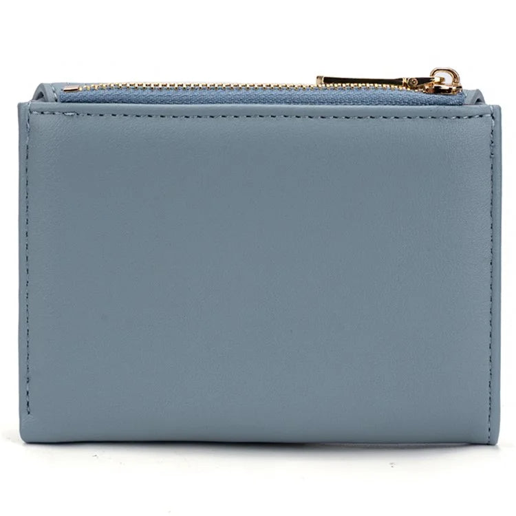 BAELLERRY N8326 Splicing Color Teen Girls Wallet PU Leather Card Storage Holder Pouch