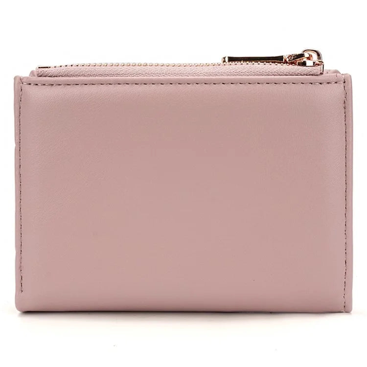 BAELLERRY N8326 Splicing Color Teen Girls Wallet PU Leather Card Storage Holder Pouch