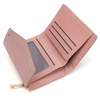 BAELLERRY N8326 Splicing Color Teen Girls Wallet PU Leather Card Storage Holder Pouch