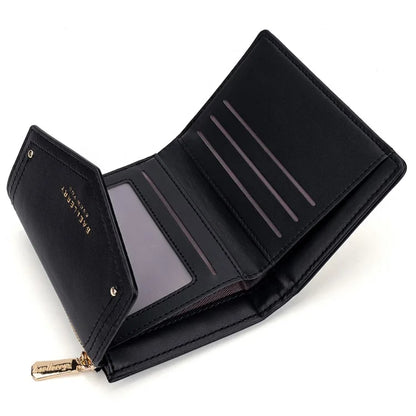 BAELLERRY N8326 Splicing Color Teen Girls Wallet PU Leather Card Storage Holder Pouch