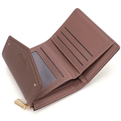 BAELLERRY N8326 Splicing Color Teen Girls Wallet PU Leather Card Storage Holder Pouch