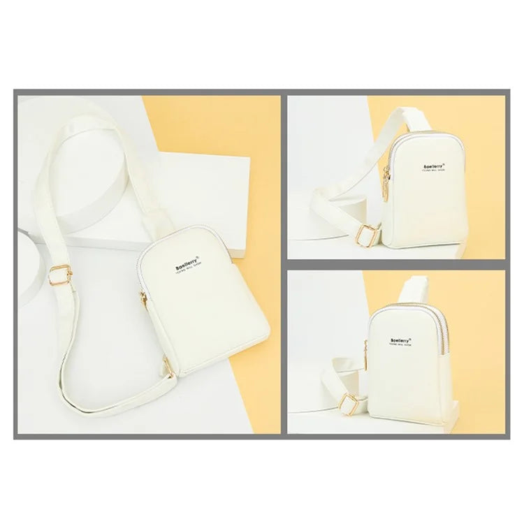 BAELLERRY N8916 Women's PU Leather Chest Bag Crossbody Bag Phone Pouch Purse