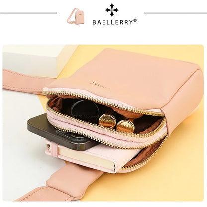 BAELLERRY N8916 Women's PU Leather Chest Bag Crossbody Bag Phone Pouch Purse
