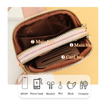 BAELLERRY N8916 Women's PU Leather Chest Bag Crossbody Bag Phone Pouch Purse