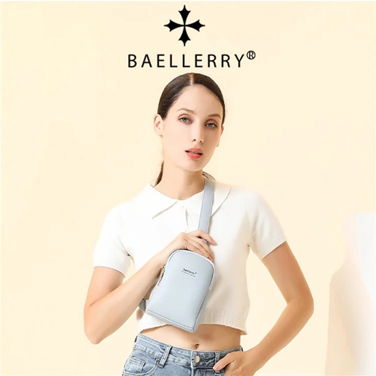BAELLERRY N8916 Women's PU Leather Chest Bag Crossbody Bag Phone Pouch Purse