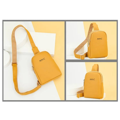 BAELLERRY N8916 Women's PU Leather Chest Bag Crossbody Bag Phone Pouch Purse