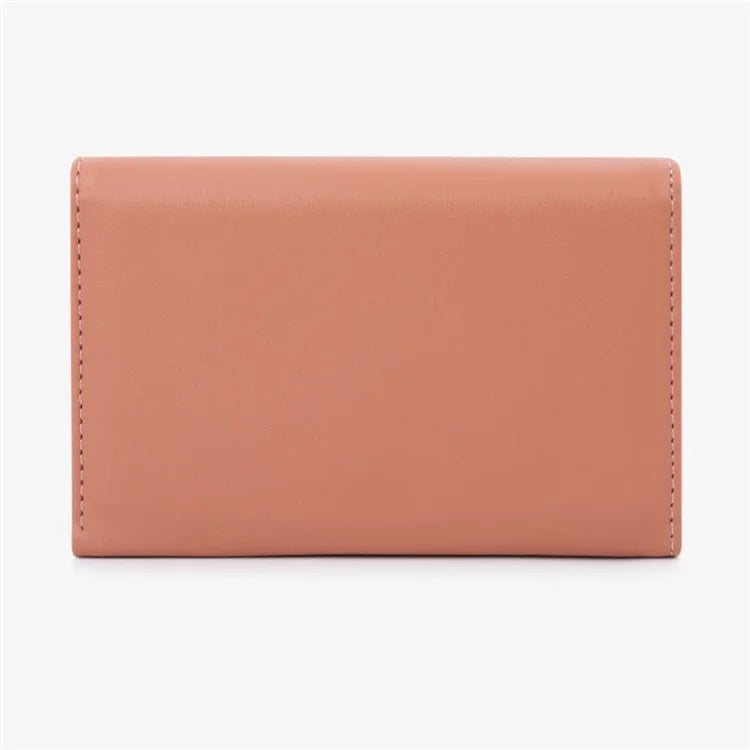 TAILIAN T6223-013 Faux Pearl Decor Women PU Leather Tri-fold Wallet Zipper Coin Purse