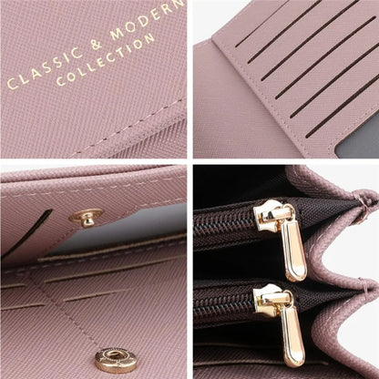 TAILIAN T5540-001 Women's Wallet Cross Texture PU Leather Coin Purse Bag