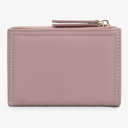 TAILIAN T2602-338 PU Leather Women Short Wallet Solid Color Folding Purse