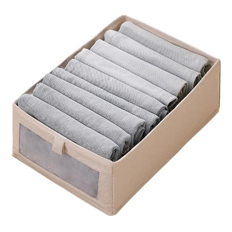 Size L Storage Box Oxford Cloth Foldable Clothes Organizer with Clear Window