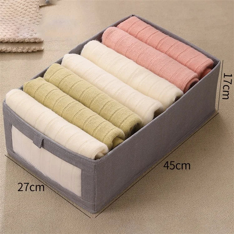 Size XL Clear Window Clothes Storage Box Oxford Cloth Closet Wardrobe Organizer