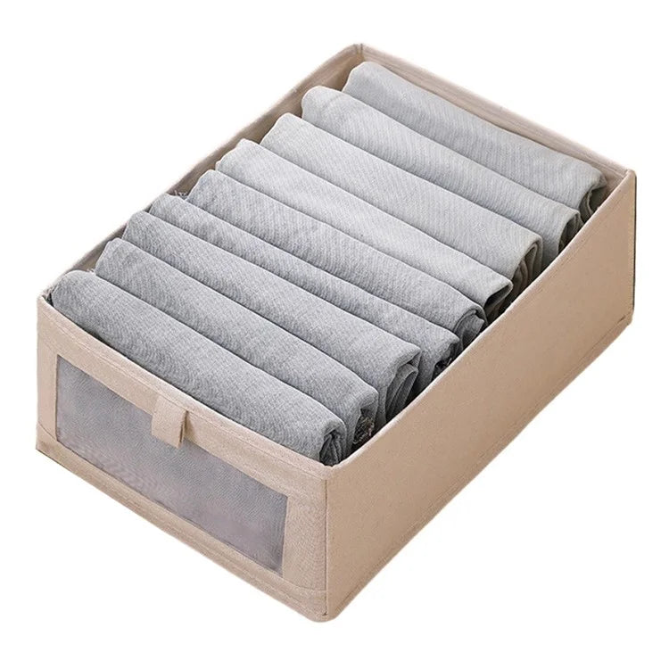 Size M Clothes Storage Box Organizer with Clear Window for Wardrobe Closet