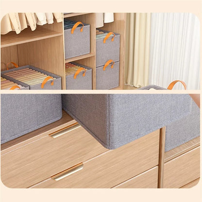 JJTZ 50 x 35 x 32cm Cloth Storage Bin Cationic PP Board Folding Closet Organizer