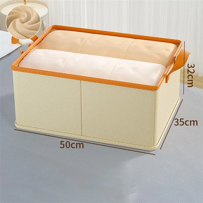 JJTZ 50 x 35 x 32cm Cloth Storage Bin Cationic PP Board Folding Closet Organizer