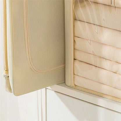 53L Oxford Cloth Steel Frame Storage Box Closet Organizer with Clear Window