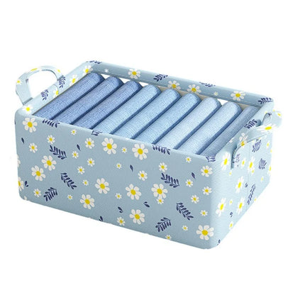 JJTZ 50 x 35 x 32cm Daisy Pattern Folding Clothes Storage Organizer Closet Container Box