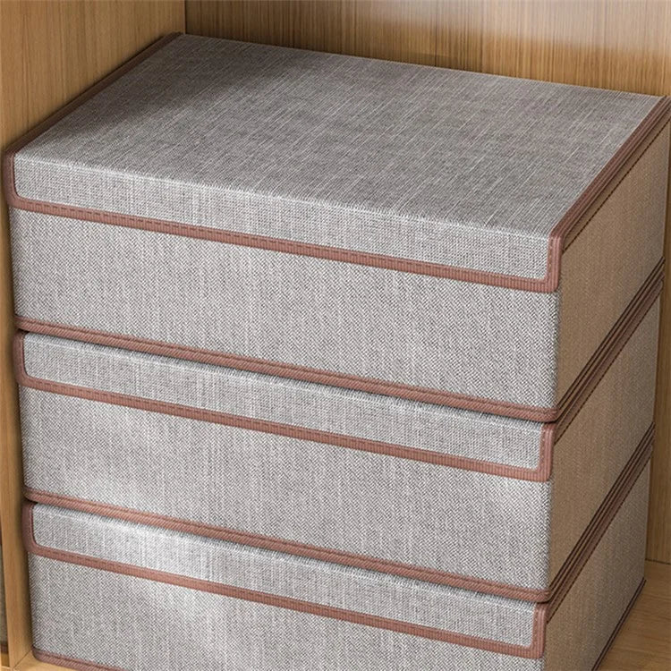 JJTZ 44 x 29 x 12.5cm 3-in-1 Drawer Style 17 Grids Storage Box with Lid for Underwear and Socks