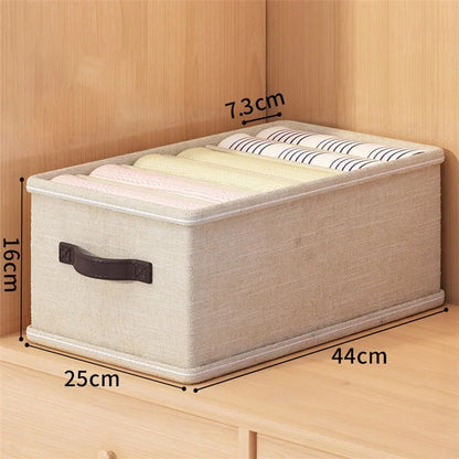 6 Grids Storage Box Wardrobe Closet Organizer for Jeans Pants T-Shirts