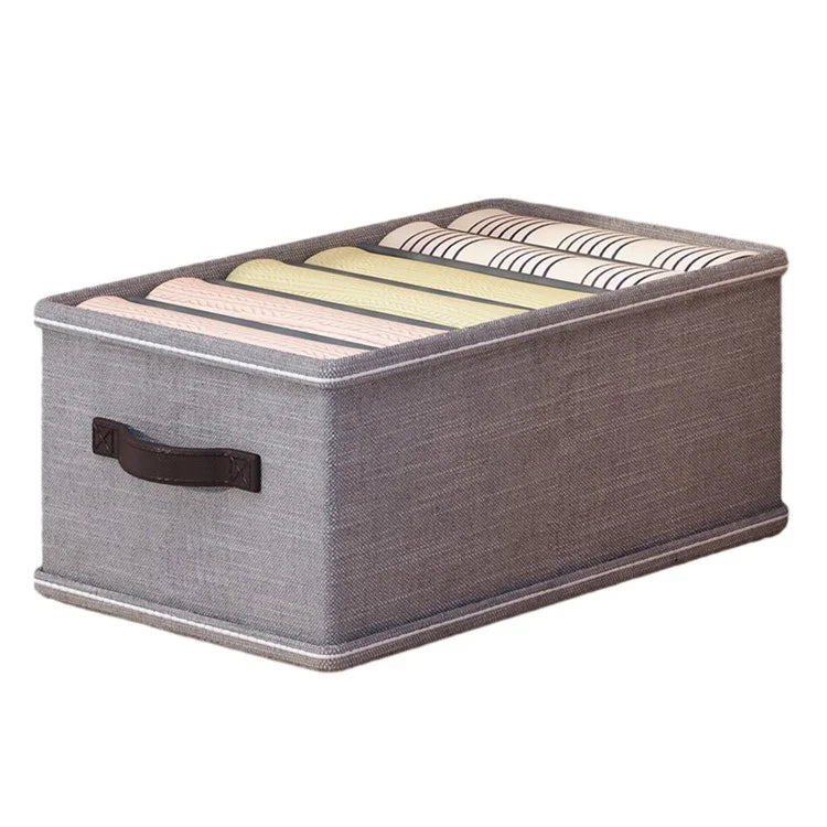6 Grids Storage Box Wardrobe Closet Organizer for Jeans Pants T-Shirts