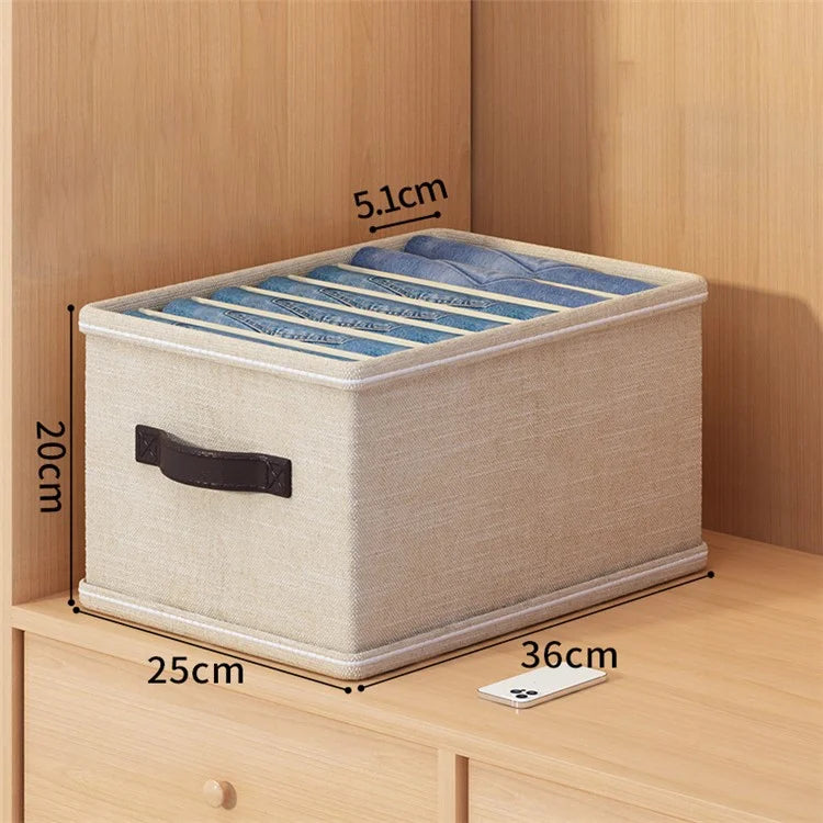 7 Grids Foldable Drawer Organizer Storage Box for Jeans Pants Shirts