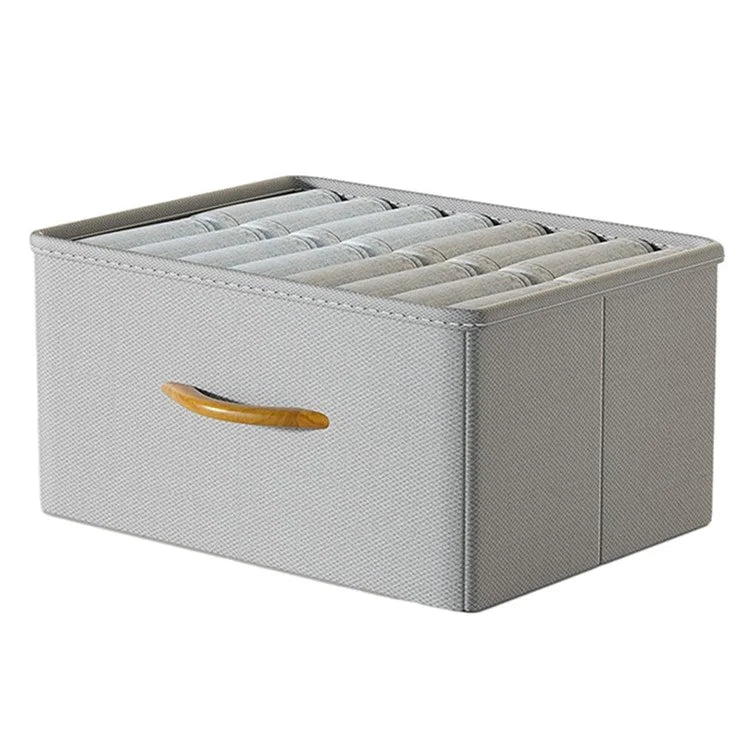 Size L Wardrobe Clothes Organizer Closet Storage Box with Handle for Jeans Shirts