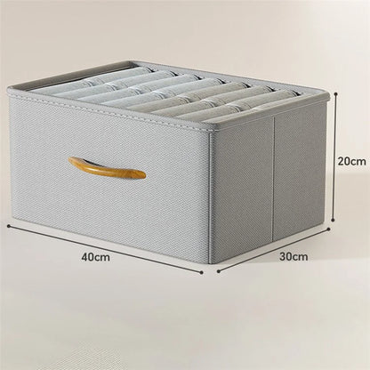 Size L Wardrobe Clothes Organizer Closet Storage Box with Handle for Jeans Shirts