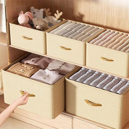 Size XL Closet Storage Box Drawer Divider Organizer with Handle for Pants Sweater