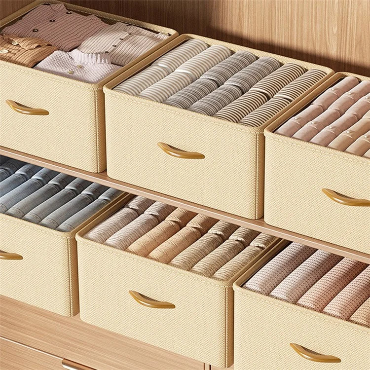 Size XL Closet Storage Box Drawer Divider Organizer with Handle for Pants Sweater