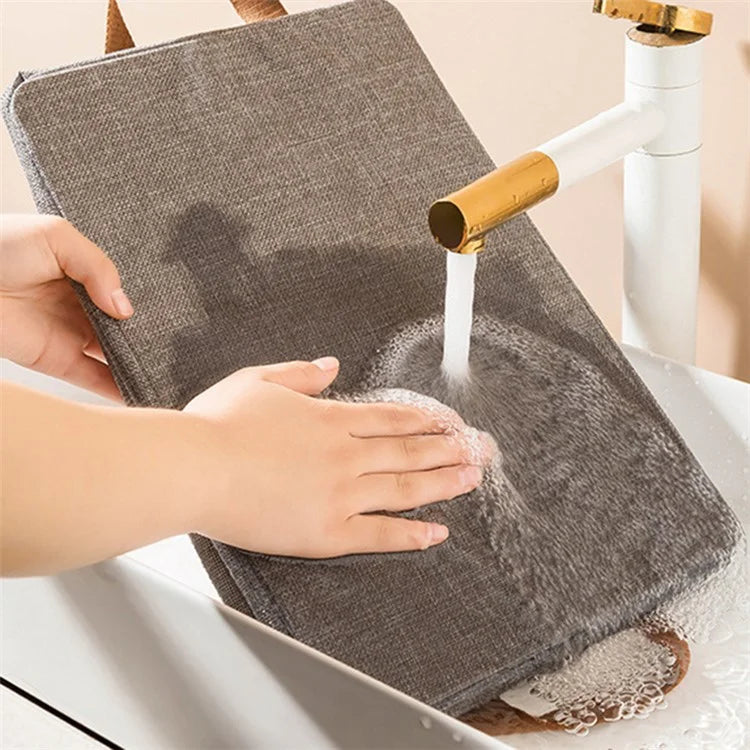 Home 26L Organizer Bag Foldable Metal+Cloth Storage Box for Clothes, Blankets