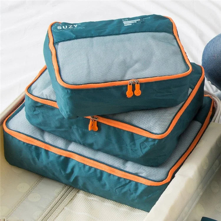 SUZY CG452 Travel Organizer Bag 7-Piece Set Clothes Storage Organizer Bag